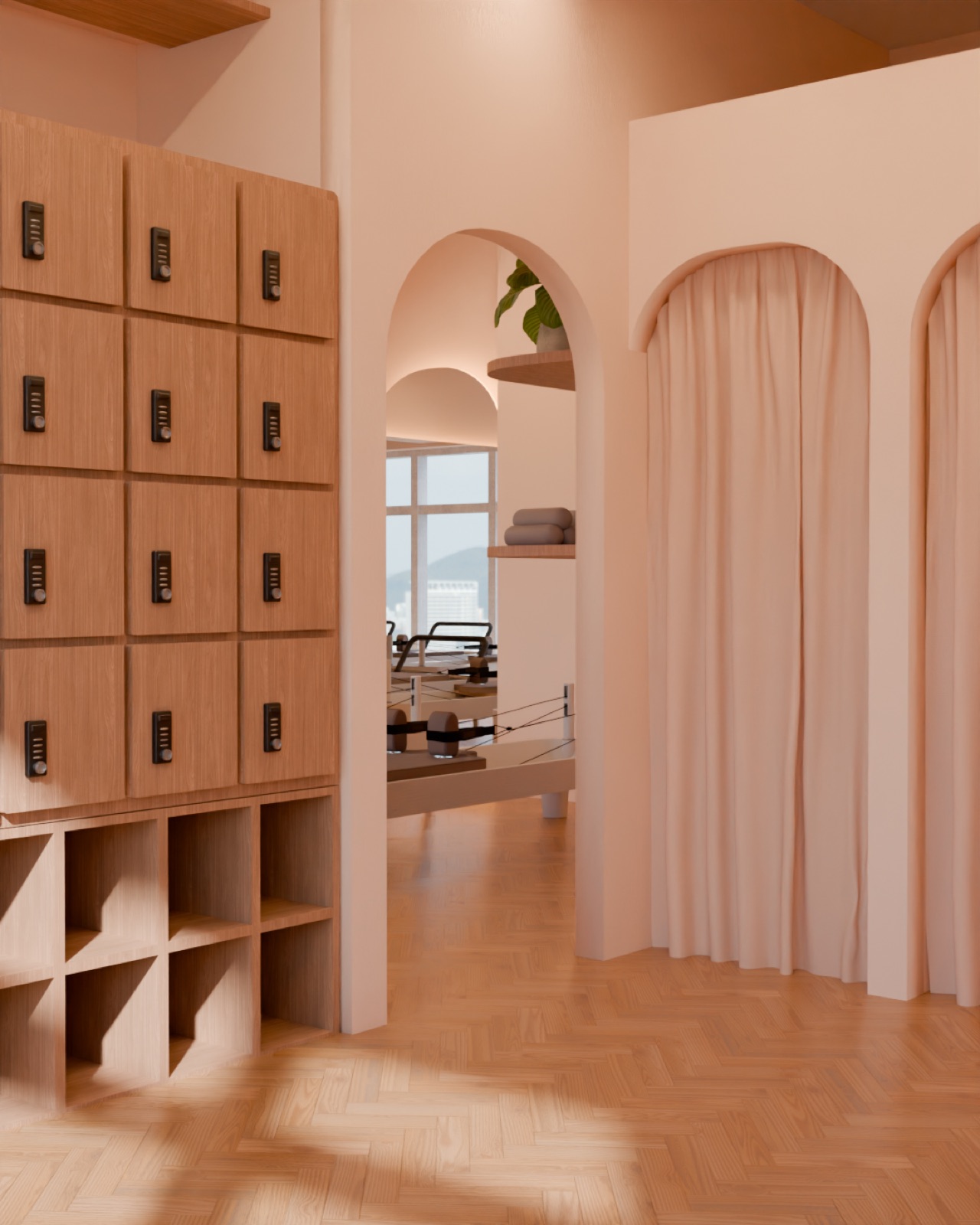 Changing rooms and lockers